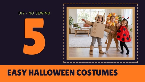 YouTube thumbnail size of 5 Easy Halloween Costumes