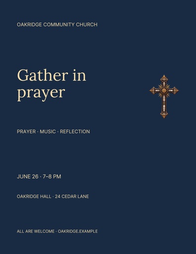 Letter flyer size of Gather in Prayer