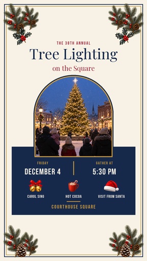 Story opener size of Tree Lighting on the Square