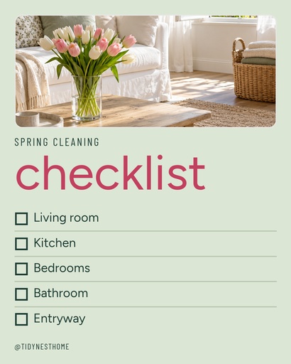 Portrait post size of Spring Cleaning Checklist