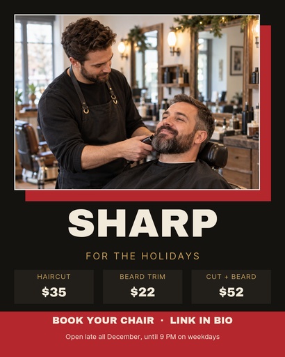 Portrait post size of Sharp for the Holidays