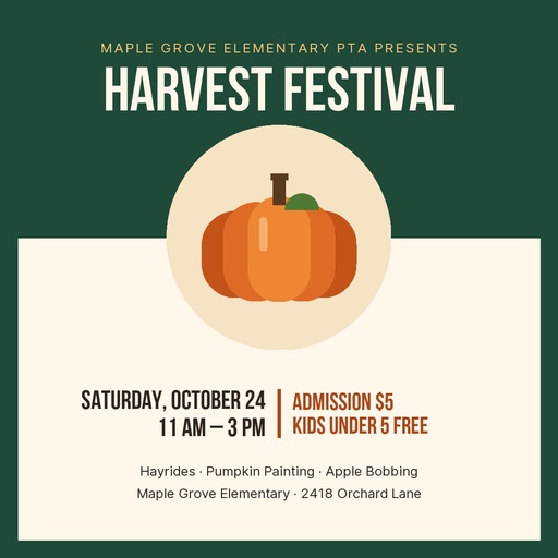 Square post size of School Harvest Festival