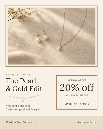 Portrait post size of The Pearl and Gold Edit