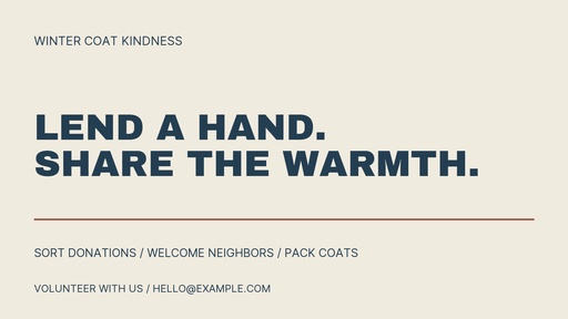 Landscape graphic size of Winter Coat Kindness