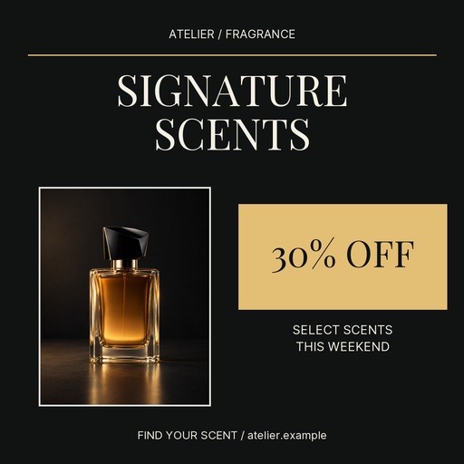 Square post size of Signature Scents