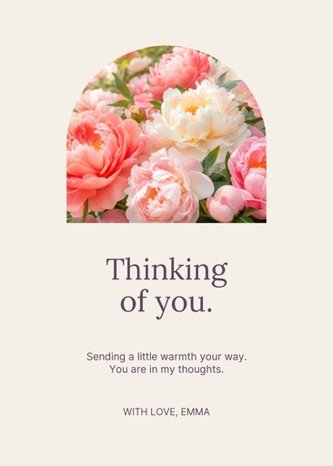 Portrait greeting size of Thinking of You Today