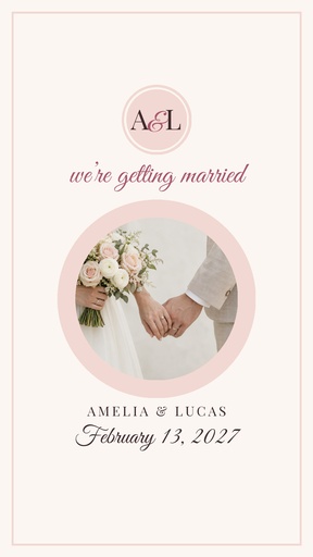 Story opener size of Monogram in Blush