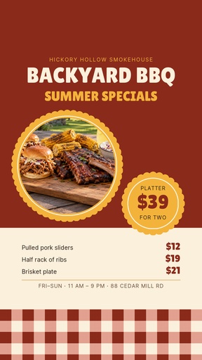 Story opener size of Backyard BBQ Specials