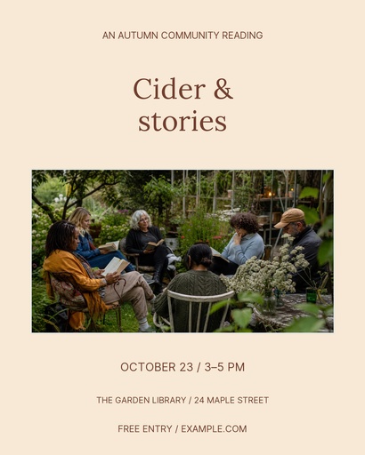 Portrait post size of Cider & Stories