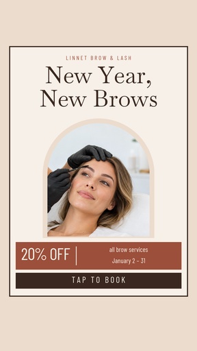 Story opener size of New Year, New Brows