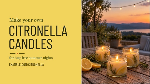 Landscape graphic size of Make Your Own Citronella Candles