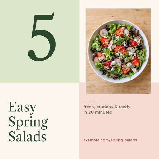 Square post size of 5 Easy Spring Salads