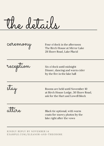 Details card size of Ivory and Ink