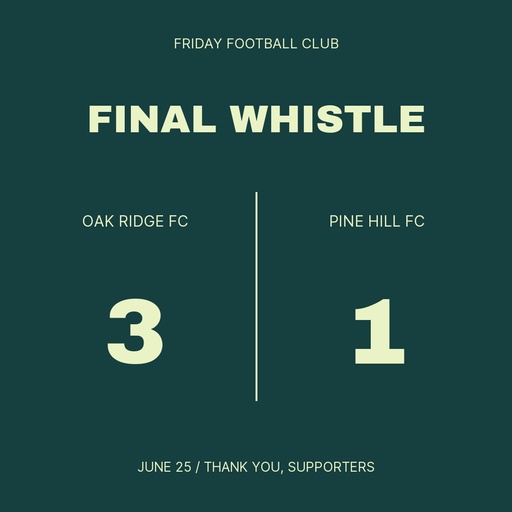 Score post size of Friday Football Club