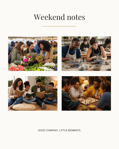 Scrapbook photo page size of Weekend Notes