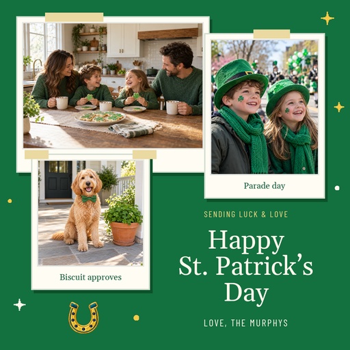 Square post size of Happy St. Patrick's Day from Us