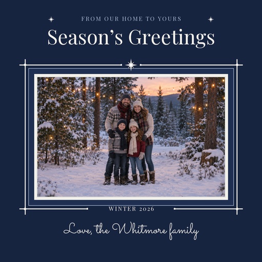 Square post size of Starlit Season's Greetings