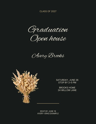 Letter flyer size of Golden Hour Graduate