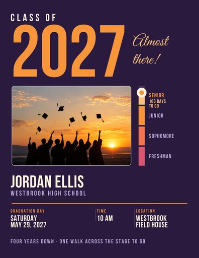 Letter flyer size of Class of 2027, Almost There