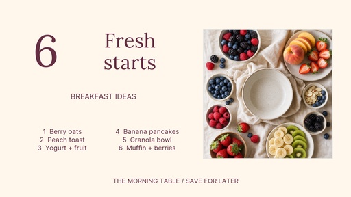 Landscape graphic size of Six Fresh Starts