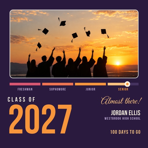 Square post size of Class of 2027, Almost There