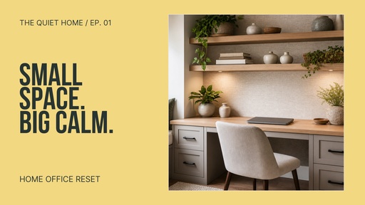 YouTube thumbnail size of Small Space Big Calm