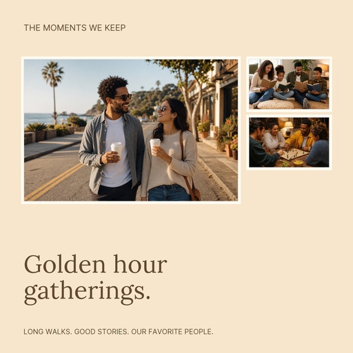 Square collage size of Golden Hour Gatherings