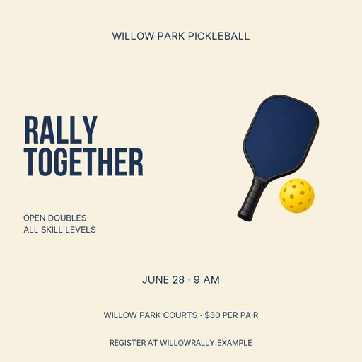 Square post size of Rally Together