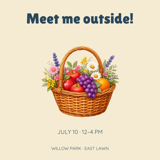Square post size of Meet Me Outside