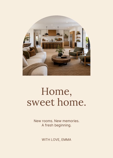 Portrait greeting size of Cheers to Your New Home
