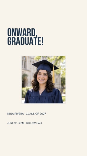 Story opener size of Onward Graduate