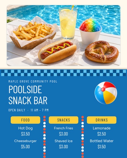 Portrait post size of The Poolside Snack Bar