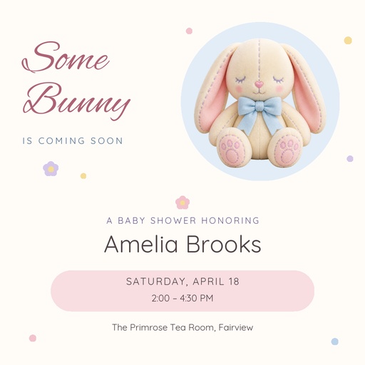 Square post size of Some Bunny Is Coming