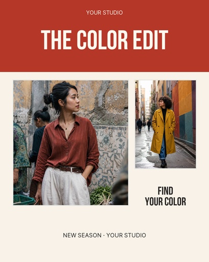 Portrait feed post size of The Color Edit