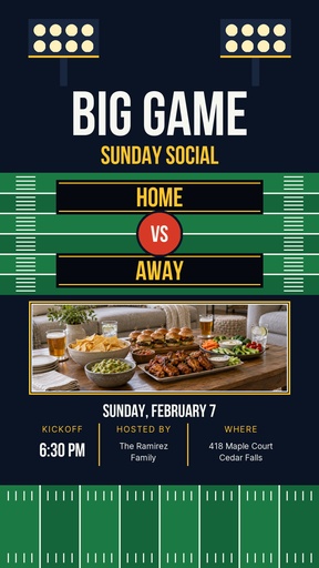 Story opener size of Big Game Sunday Social