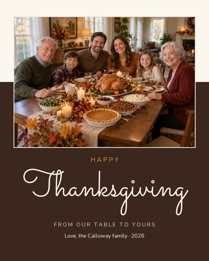 Portrait post size of Thanksgiving at Our Table
