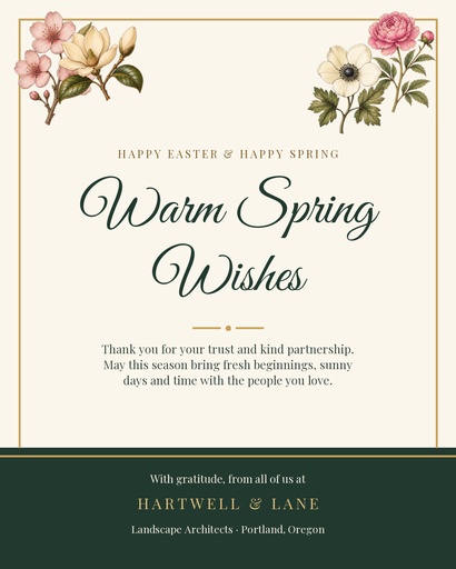 Portrait post size of Warm Spring Wishes from Our Team