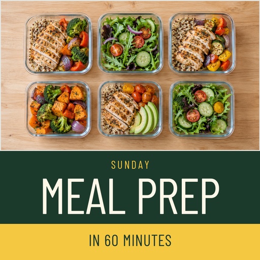 Square post size of Sunday Meal Prep in 60 Minutes