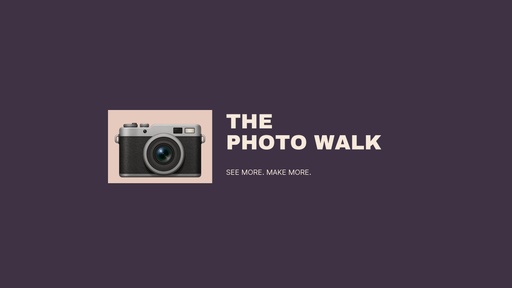 YouTube banner size of The Photo Walk