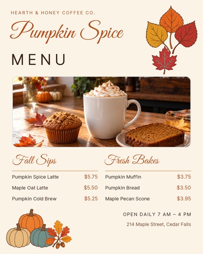 Portrait post size of The Pumpkin Spice Menu