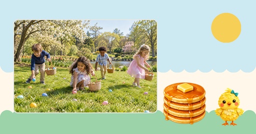 Event cover size of Neighborhood Egg Hunt and Pancake Breakfast