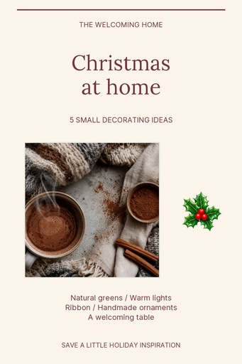 Pinterest pin size of Warm Welcome Holidays