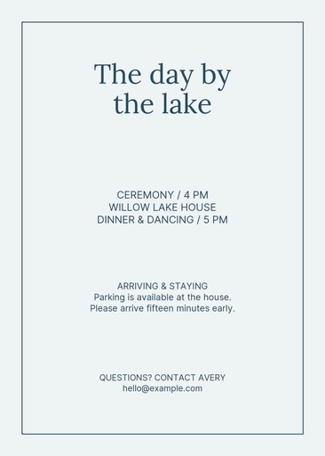 Details card size of A Promise by the Lake