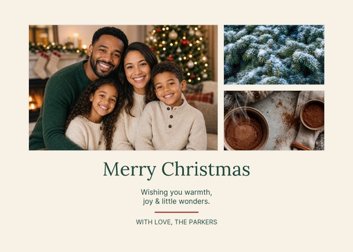 7 × 5 photo card size of Little Winter Joys