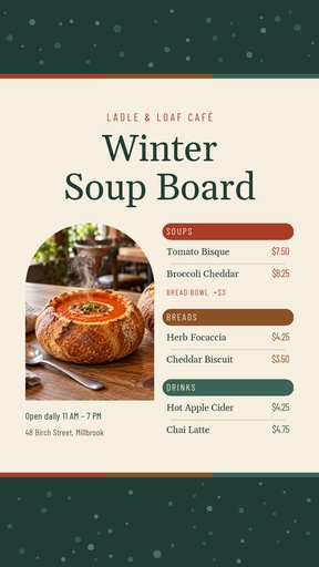 Story opener size of The Winter Soup Board
