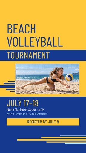 Story opener size of Summer Beach Volleyball Tournament