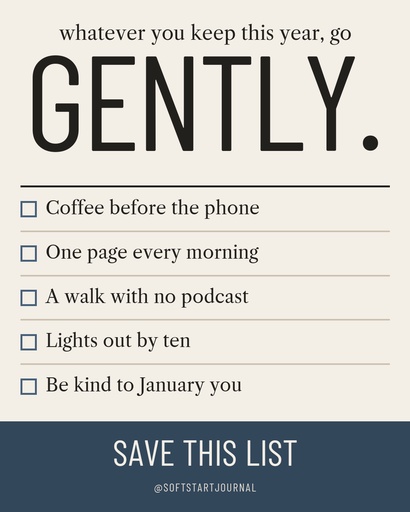 Carousel call to action size of Gentle Resolutions