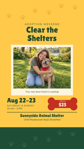 Story opener size of Clear the Shelters Weekend