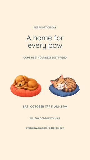 Story opener size of A Home for Every Paw