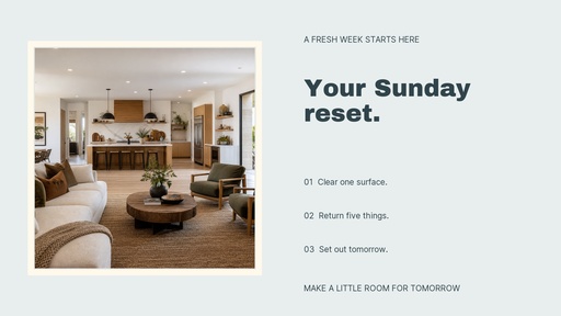 Landscape graphic size of The Sunday Reset